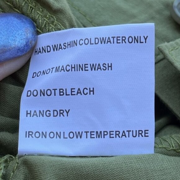 SOLD Anthropologie Luna Moon Eyelet Embroidered Floral Green 2 Piece Pants Top L - Picture 15 of 15